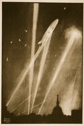 Zeppelin Aanval op Londen, illustratie uit 