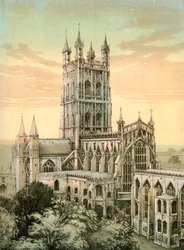 Gloucester Cathedral, Gloucestershire, c1870
