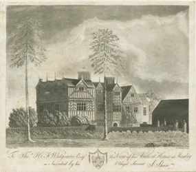 Bushbury - Moseley Oud Hall (aquatint gravure)
