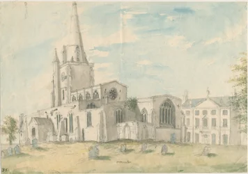 Uttoxeter Kerk [Oud]: aquarel, nd [1794]