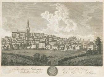 Walsall Town - Noordwestelijke Aanblik: gravure, nd [ca. 1798]