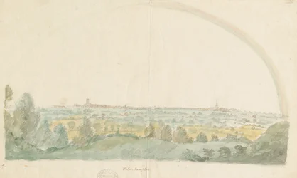 Wolverhampton - Verre uitzicht vanaf de Hoogten van Tettenhall: aquarel schilderij, nd [laat 18e eeuw]