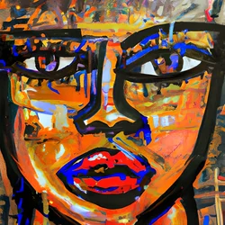 Levendig abstract portret