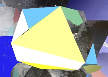 Abstract geometrisch landschap