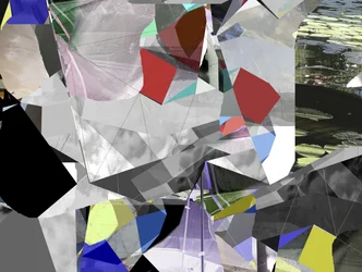 Abstract geometrisch landschap