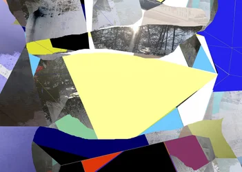 Abstracte collage met zonlicht
