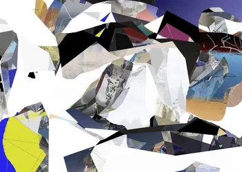 Gefragmenteerde geometrische abstracte kunst
