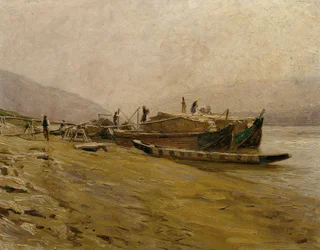 Donau sleepboten bij Spitz