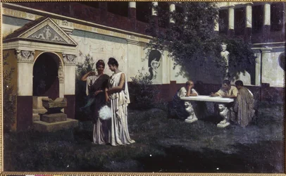 Laatste zonnestralen in het atrium