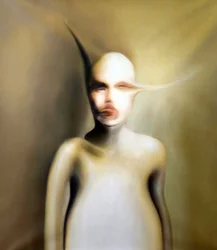 Vervormd surrealistisch portret