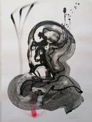 Gekwelde abstracte gezicht