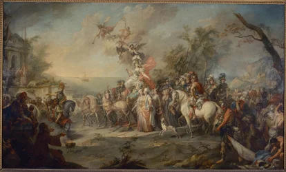 Allegorie op de overwinning van Catharina de Grote op de Turken en Tataren