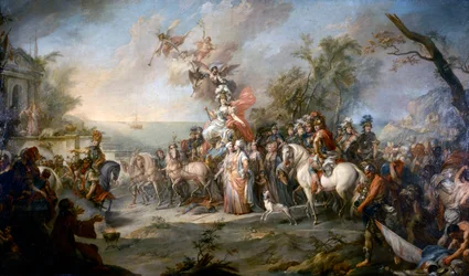 Allegorie van de overwinning van Catharina de Grote op de Turken en Tataren, 1772