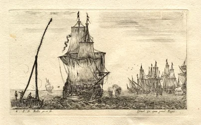 Een boot onder volle zeilen