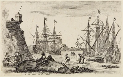 Uitzichten op zeehavens (Vues de ports de mer): Uitzicht op een hoekje in de haven van Calais
