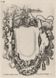 Cartouche met Infant Satyrs, 1647