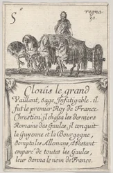 Clovis de Grote Dapper, wijs..., uit Spel van de Koningen van Frankrijk Jeu des Rois de F...