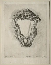 Collectie van Verschillende Caprices en Nieuwe Ontwerpen van Cartouches en Ornamenten: Nr. 12