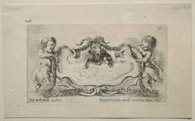 Collectie van Diverse Caprices en Nieuwe Ontwerpen van Cartouches en Ornamenten: Nr. 17