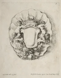 Collectie van Diverse Caprices en Nieuwe Ontwerpen van Cartouches en Ornamenten: Nr. 7