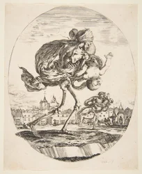 De Dood Draagt een Baby, uit De vijf doden Les cinq Morts, ca. 1648