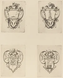 Vier emblemen voor de begrafenis van Prins Francesco de Medici