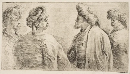 Vier Turken, Halflengte, ca. 1662