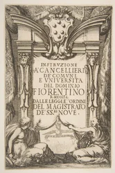 Frontispice voor de Instruzione a Cancellieri, 1635