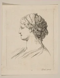Hoofd van een Vrouw in Profiel, 1650