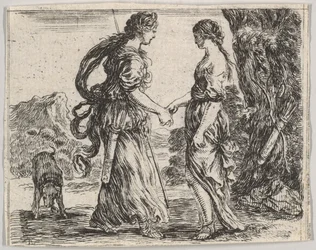 Jupiter en Calisto, uit Spel van Mythologie Jeu de la Mythologie, 1644