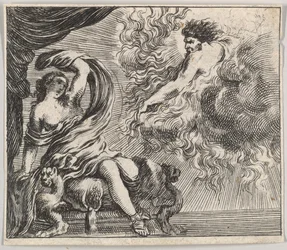 Jupiter en Semele, uit het spel van Mythologie, 1644