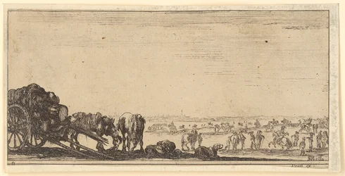 Kar met twee paarden