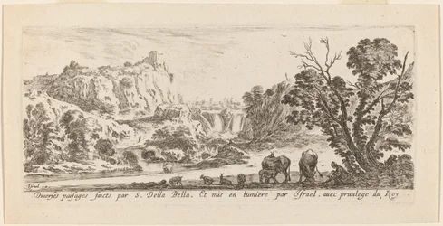 Landschap met waterval