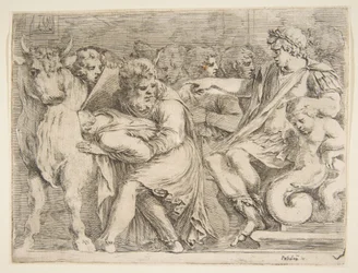 Phalaris Laat Perillus in de Bronzen Stier Werpen, 17e eeuw