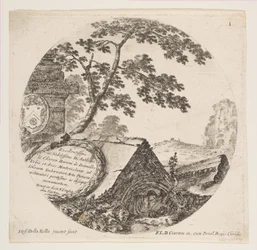 Fragmenten van oude monumenten, uit Romeinse Landschappen en Ruïnes