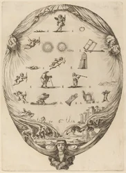 Scherm met de Italiaanse rebus van liefde