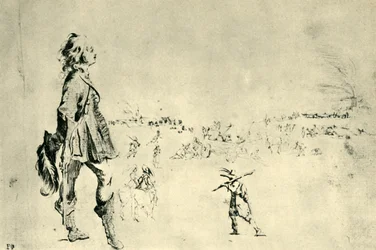 Staande mannelijke figuur