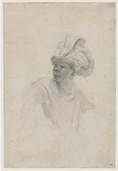Studie van een Moor, naar links gewend, ca. 1657