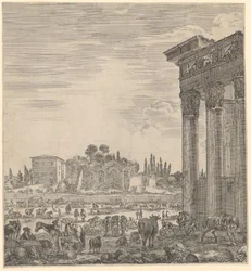 Tempel van Antoninus Pius en Faustina en de Campo Vaccino