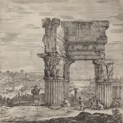 Tempel van Concord en Romeins Forum, 1656