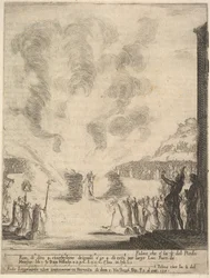 De vuurproef, de monnik Peter, de discipel Sint Jan Gualbert, die door het vuur gaat, 1640