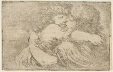 Twee Kinderen Omhelzen Elkaar, ca. 1662