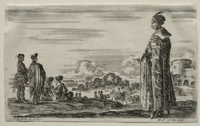 Verschillende figuren en landschappen: Een groep Poolse heren, 1649