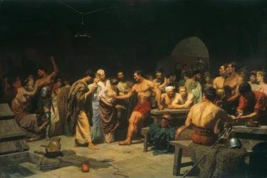 De gladiatoren voor het gevecht