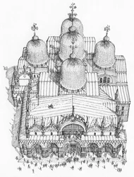 Basiliek van San Marco, Venetië, vanuit de lucht