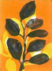 Zomertuin, 2015 (monoprint op papier)