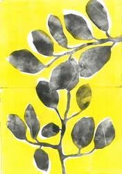 Zomertuin IV, 2015 (monoprint op papier)