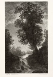 Een waterval bij maanlicht, 1887