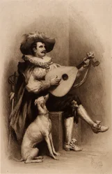 Muzikant en hond