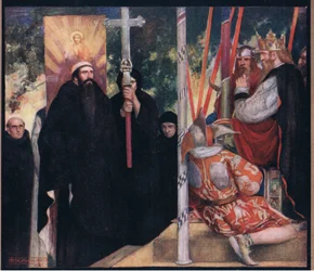De ontvangst van Sint Augustinus door Ethelbert